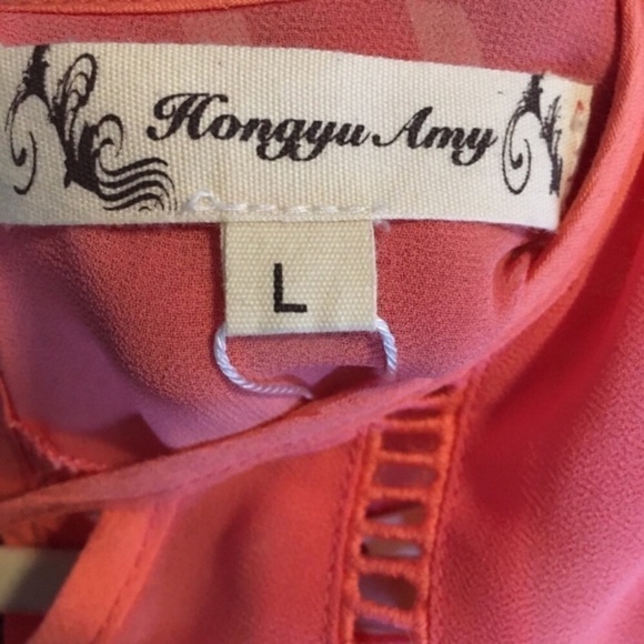 NWT Coral Ruffle Top Southwestern LONG Sleeves - Picture 7 of 8